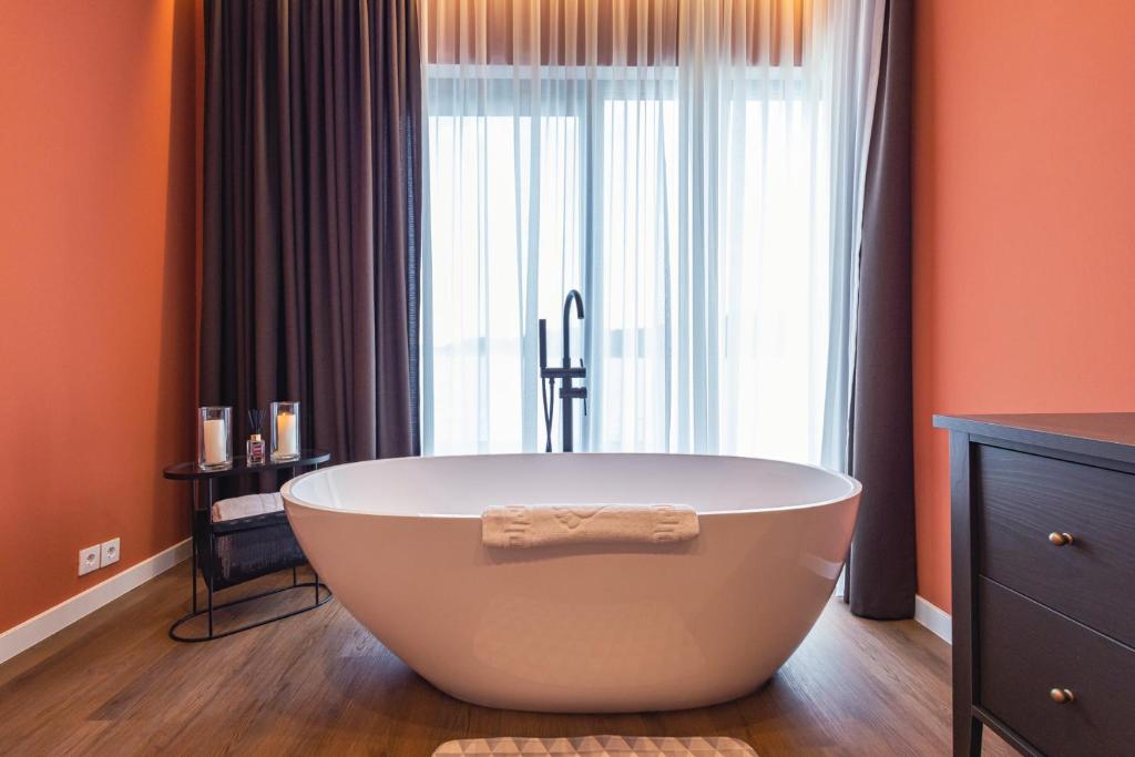 Koupelna v ubytování Apart Hotel Kundzuli