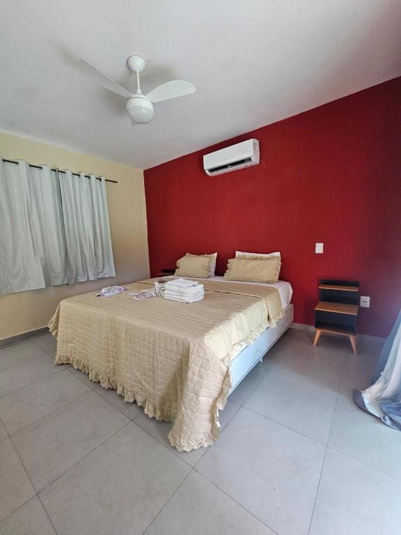 Uma cama ou camas num quarto em Hotel Pousada Bambuzal