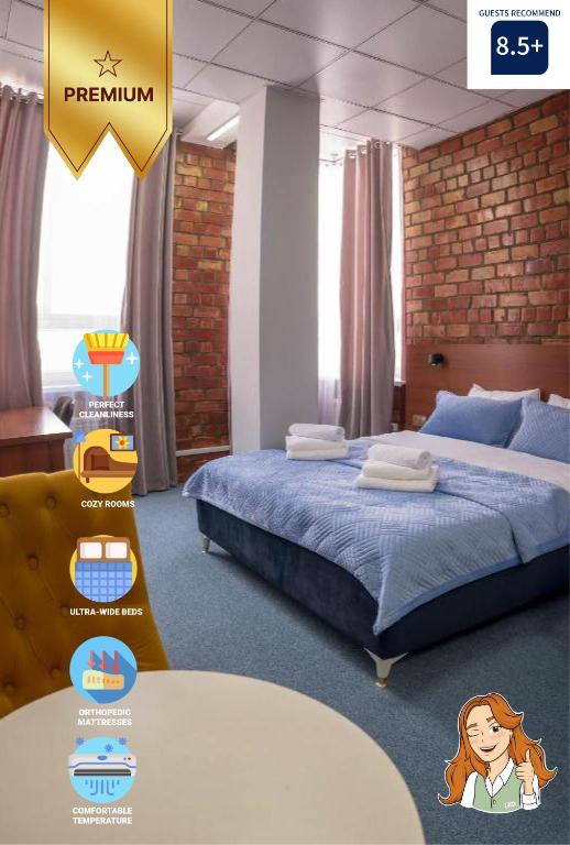 Кровать или кровати в номере Eva At Home - Bishkek