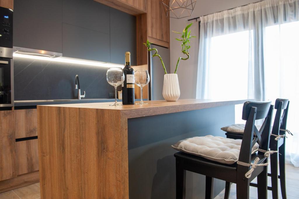 A kitchen or kitchenette at Lovely Guesthouse - 58m2 mountain view