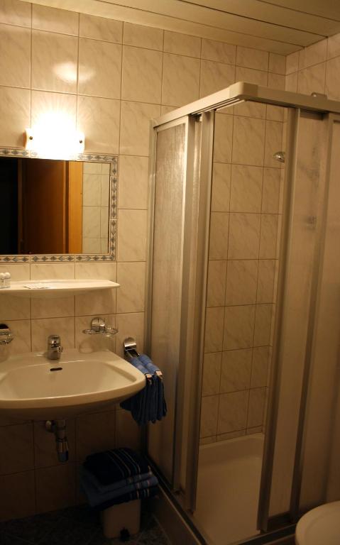 Koupelna v ubytování Haus Alpina
