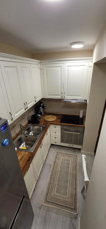 Kuchyň nebo kuchyňský kout v ubytování New Bazar Luxury Apartment