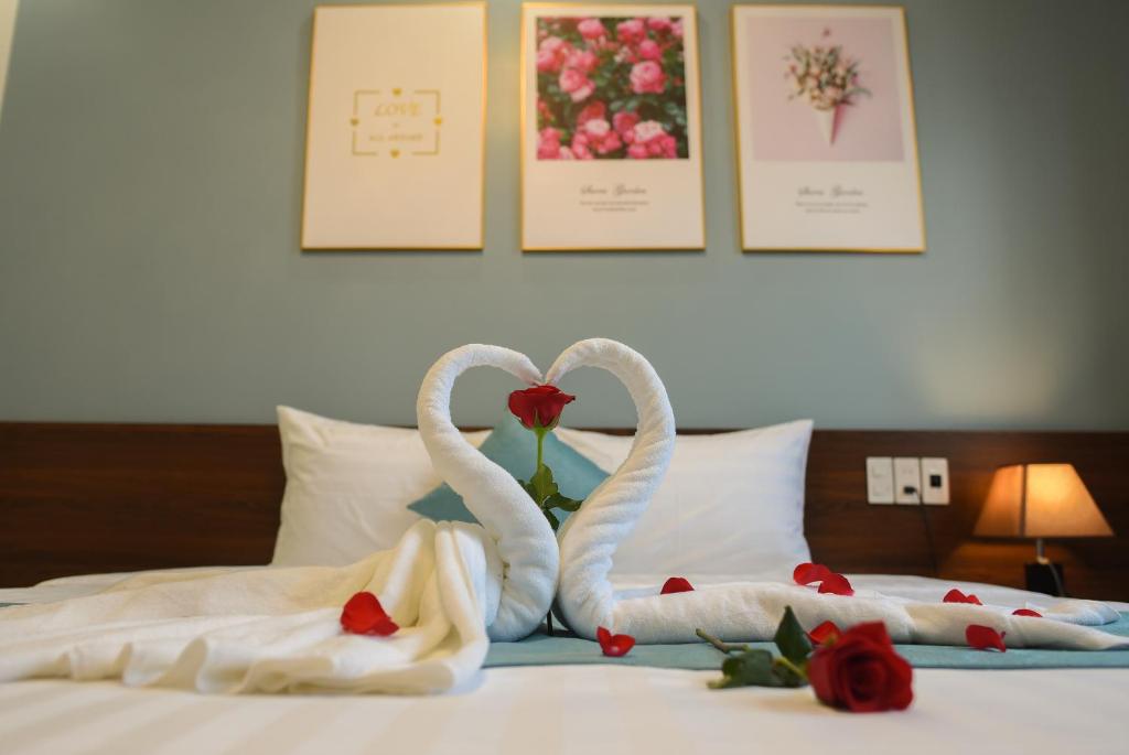 Giường trong phòng chung tại AnAn Homestay Huế