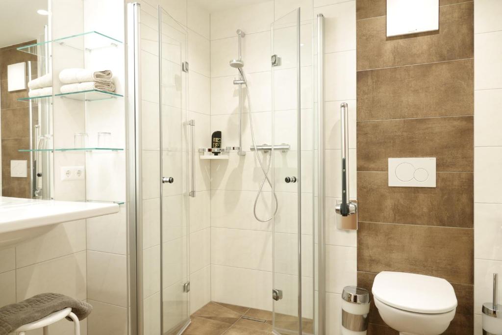 Koupelna v ubytování Hotel Malteinerhof