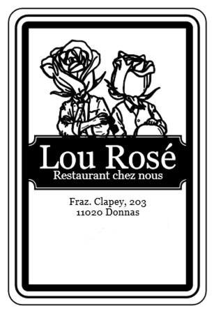 Certifikát, hodnocení, plakát nebo jiný dokument vystavený v ubytování Lou Rosé