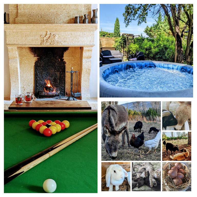 Gite à la ferme avec billard, jacuzzi privé ou piscine , Floure, France .  Réservez votre hôtel dès maintenant ! - Booking.com