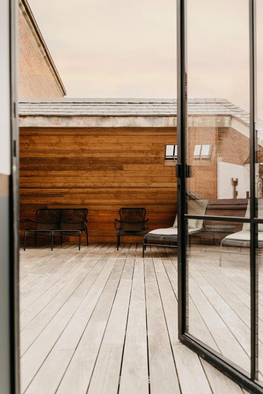 Balkón nebo terasa v ubytování Cobergher Hotel