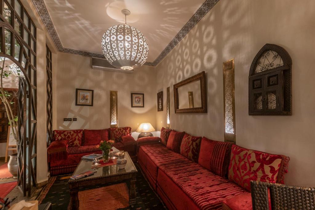 Posezení v ubytování Riad Anais Marrakech