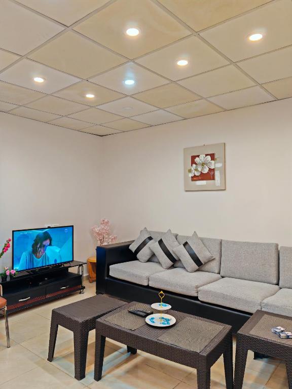 TV a/nebo společenská místnost v ubytování Cleopetra Hotel