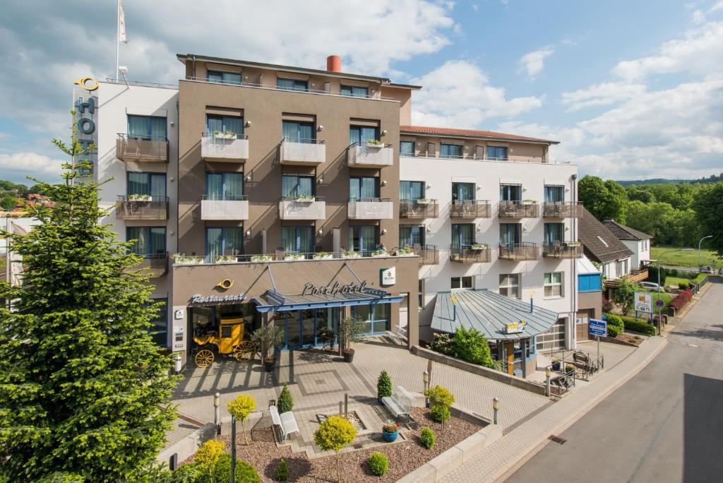 an aerial view of a hotel at Posthotel Rotenburg in Rotenburg an der Fulda
