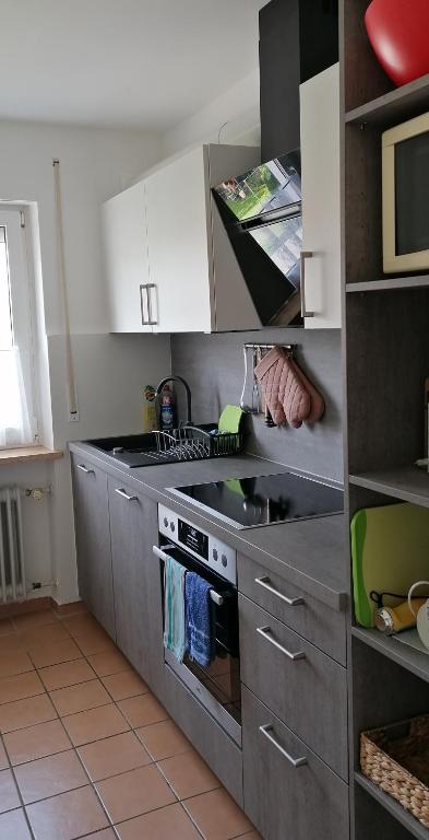Kuchyň nebo kuchyňský kout v ubytování Apartments Eichenweg