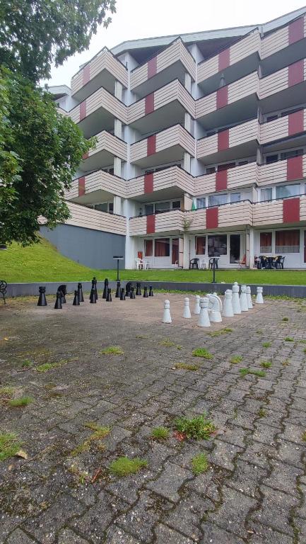 Budova, kde se aparthotel nachází
