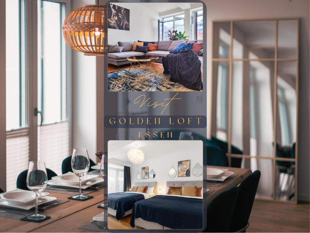 Veitingastaður eða matsölustaður á Golden-Loft 92qm, zentral & ruhig, Messe I HBF nah