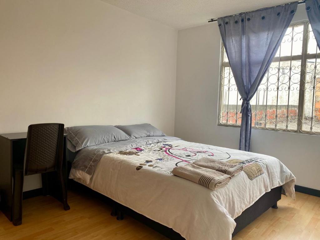 Rúm í herbergi á Casa Bianca
