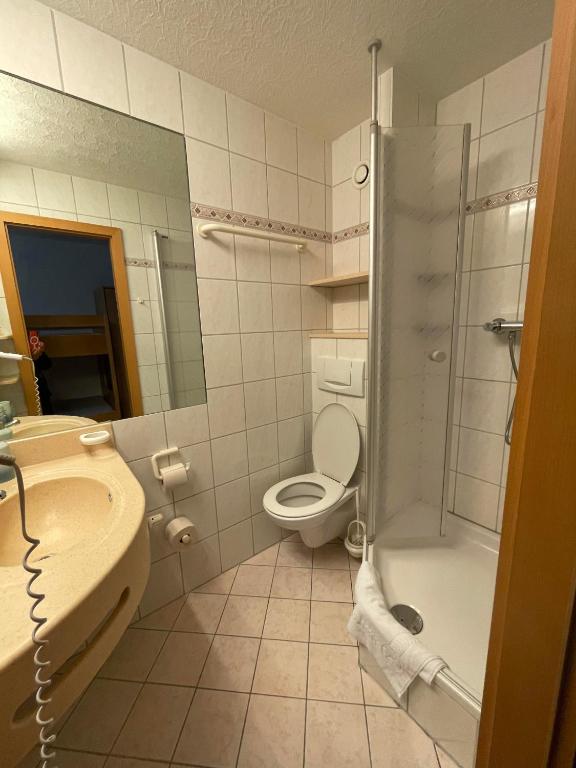Koupelna v ubytování Casa Köstner