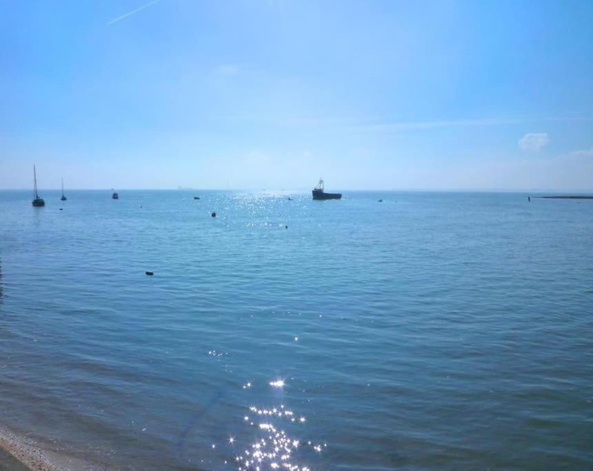 a large body of water with boats in it at Seaside Property in Leigh-on-Sea