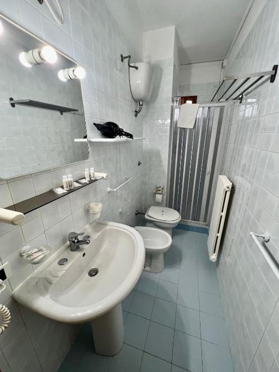 Koupelna v ubytování Hotel Minerva