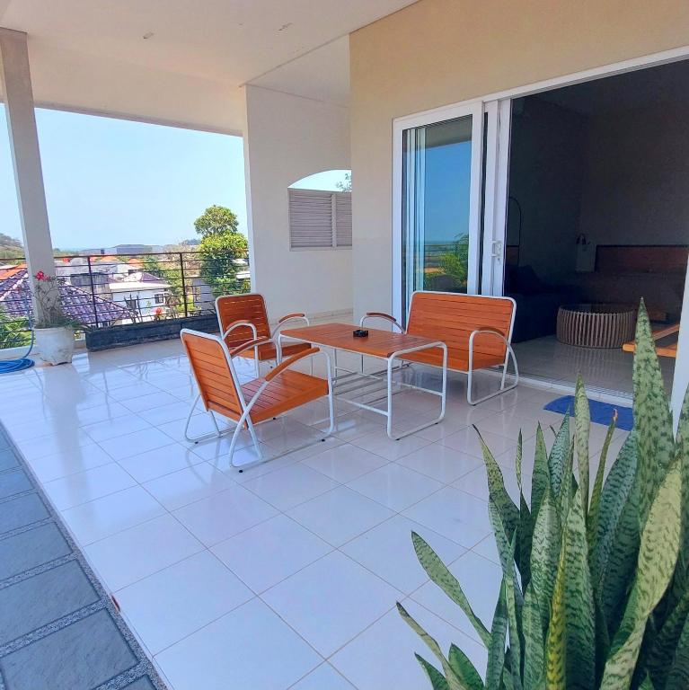 Balkón nebo terasa v ubytování Garden House Jepara