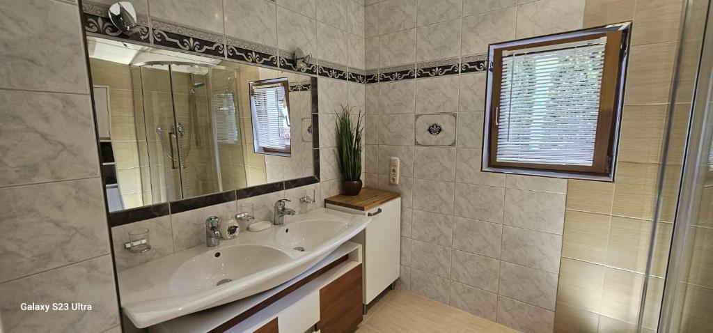 Koupelna v ubytování Ferienwohnung Schranz