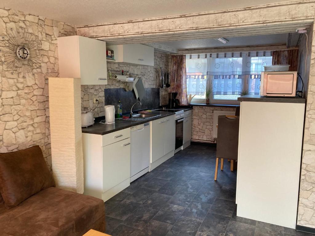 Kuchyň nebo kuchyňský kout v ubytování Ferienwohnung Mira