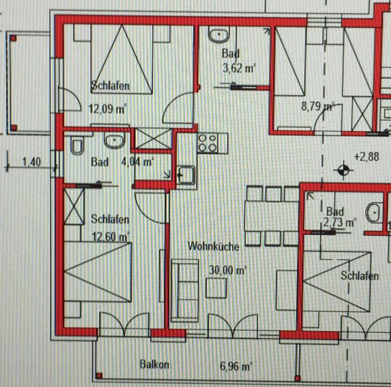 a drawing of a floor plan of a house at Apart Alpenglüh´n in Spiss
