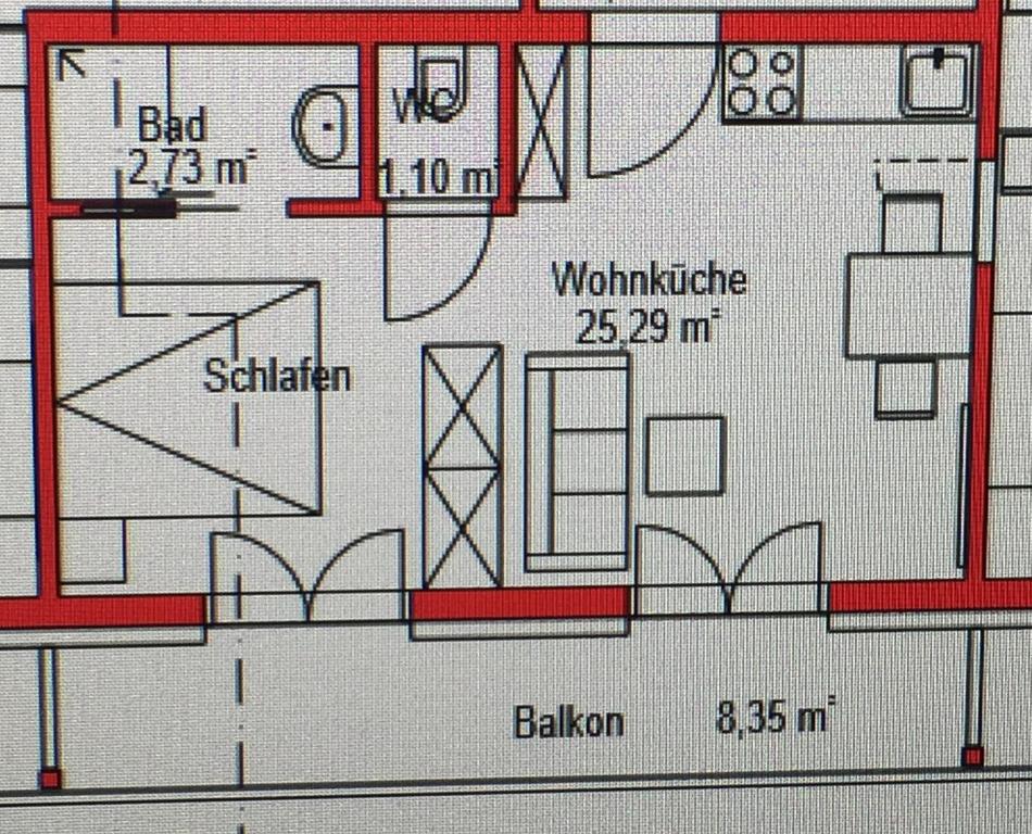 a drawing of a floor plan of a house at Apart Alpenglüh´n in Spiss