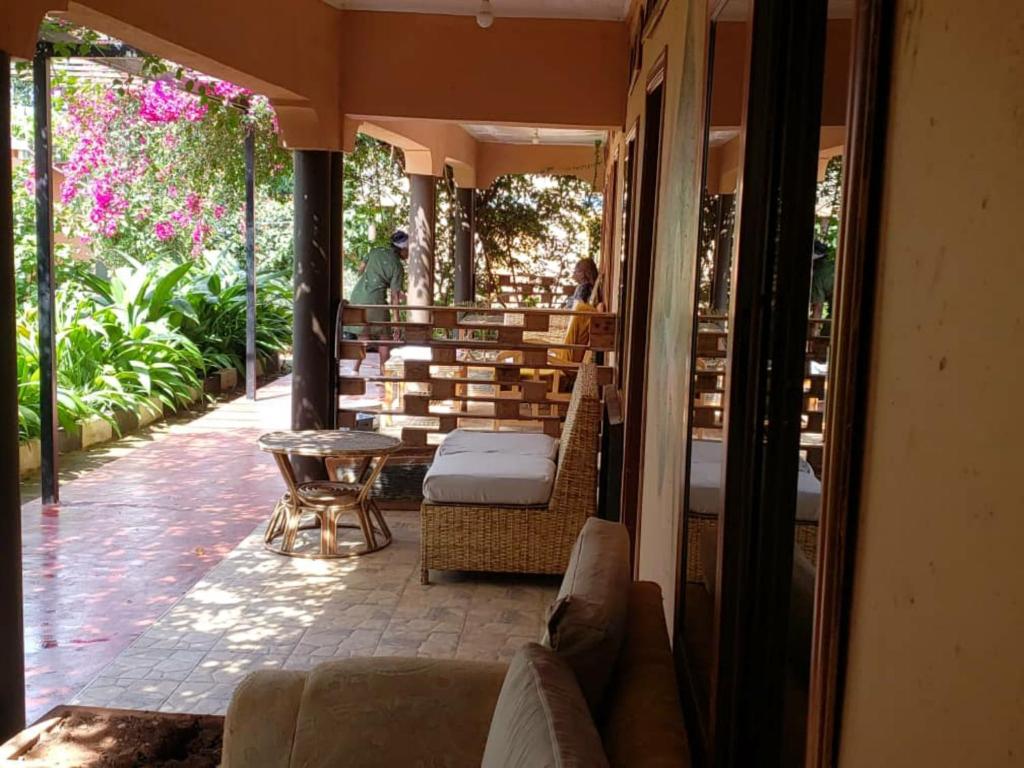 Gorilla African Guest House tesisinde bir oturma alanı