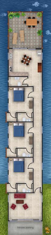 Půdorys ubytování Aquablue Villa