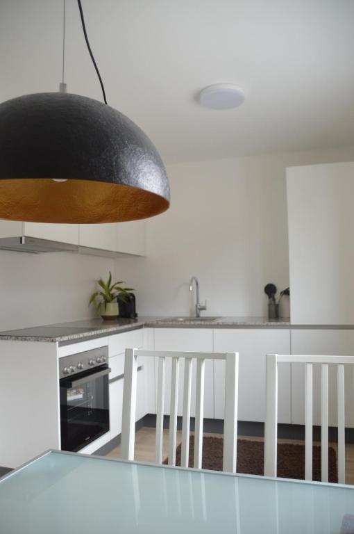 Kuchyň nebo kuchyňský kout v ubytování Apartments "Am Ardetzenberg"