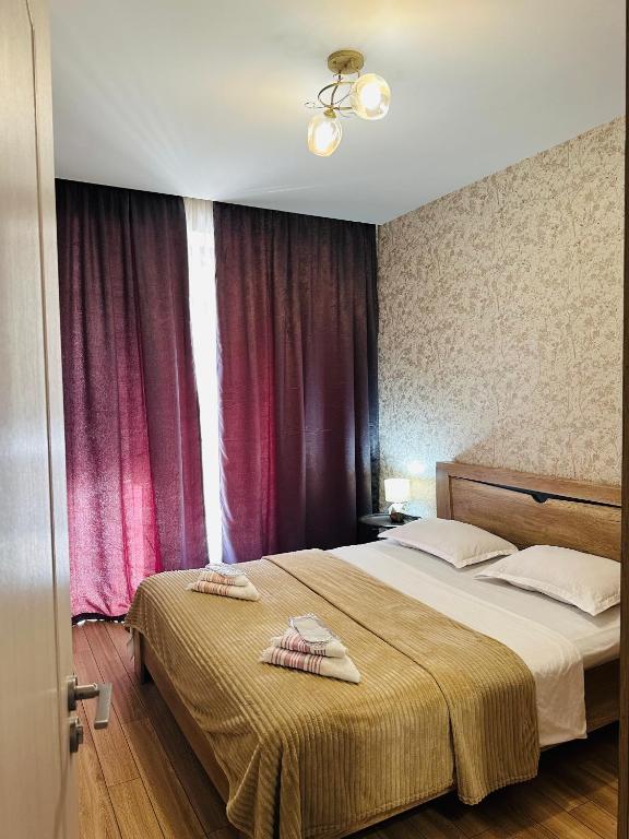 Postel nebo postele na pokoji v ubytování Label Apartment