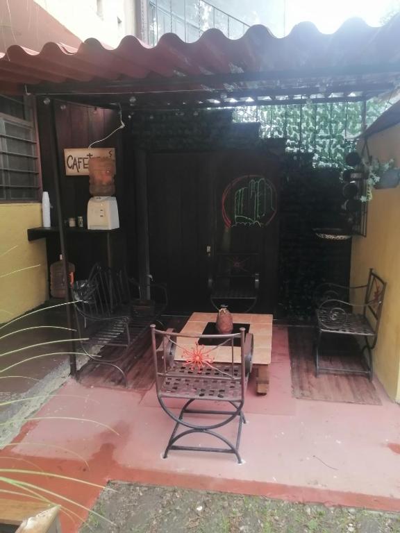 Patio nebo venkovní prostory v ubytování Hospedaje San Antonio Tepoztlán.