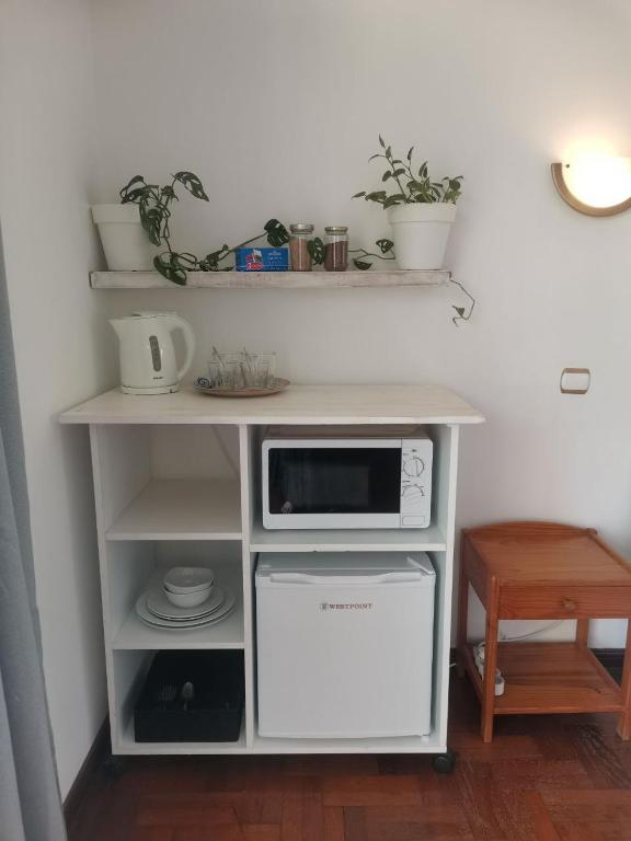 Kuchyň nebo kuchyňský kout v ubytování Artists house