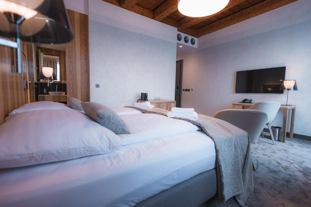 Postel nebo postele na pokoji v ubytování Hotel ALBRECHT