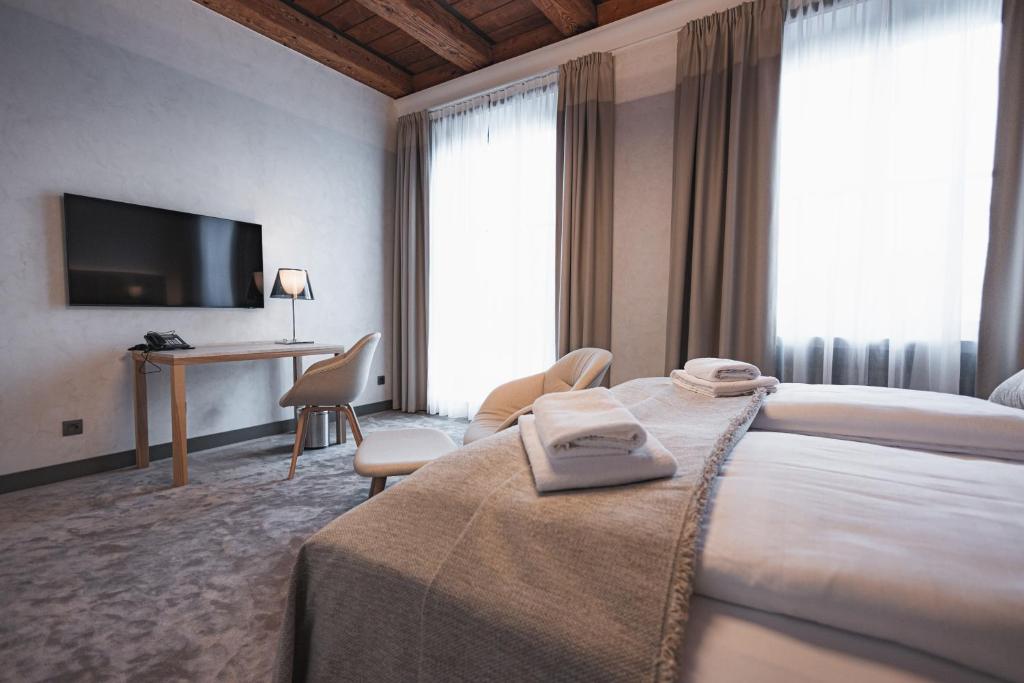 Postel nebo postele na pokoji v ubytování Hotel ALBRECHT