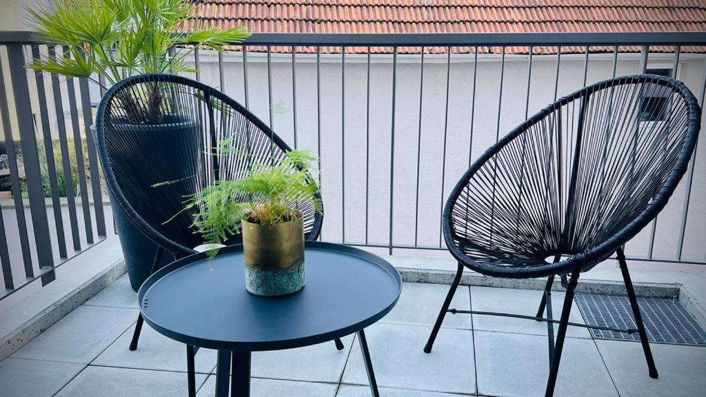 Balkón nebo terasa v ubytování Casa Bella Metzingen