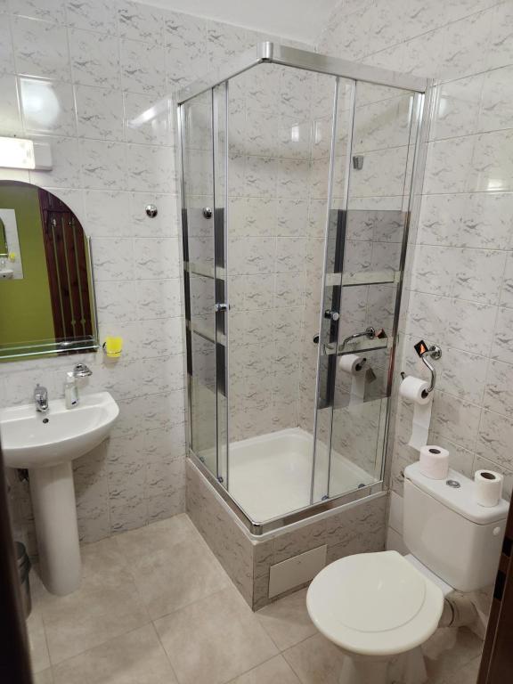 Koupelna v ubytování Hotel Autis