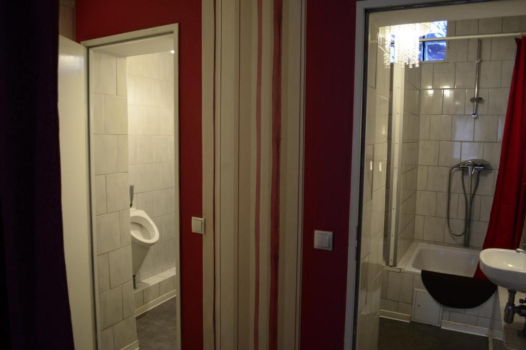 Koupelna v ubytování Paulibude