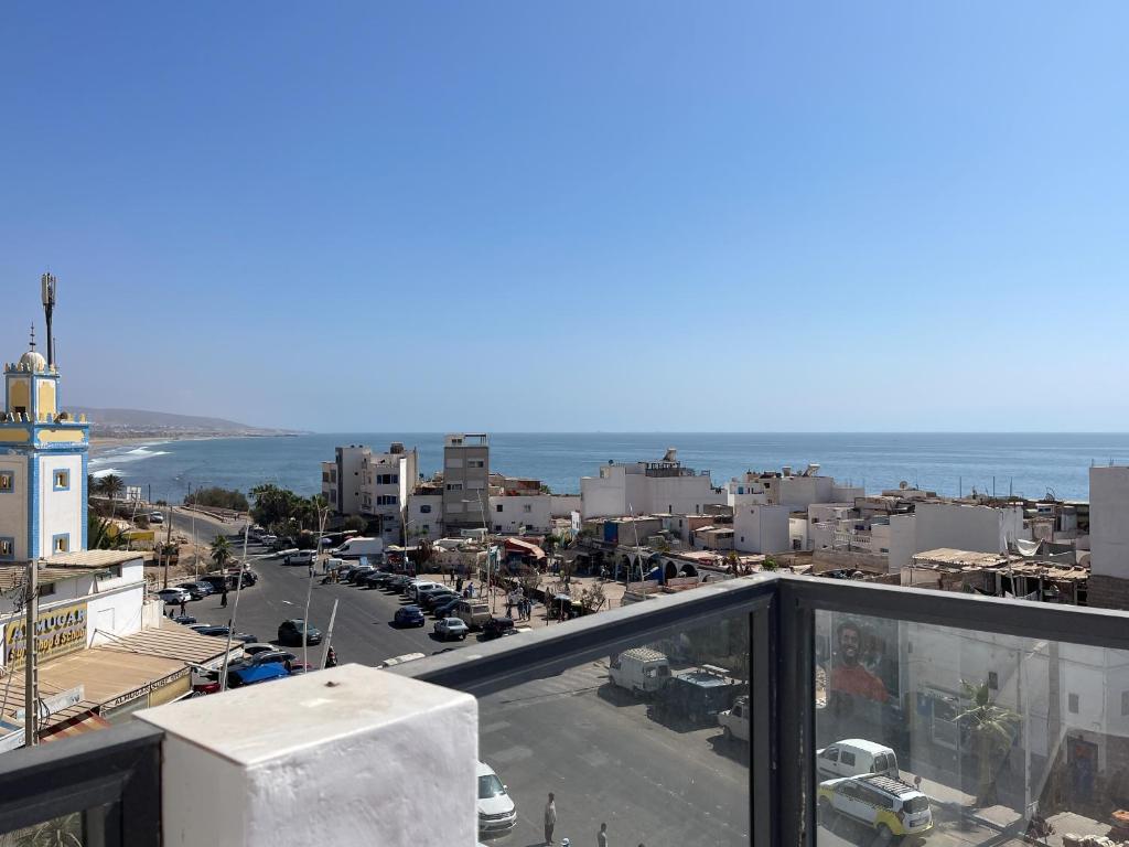 a view of a city from a balcony at La Brise Studio à Taghazout 2-3px in Taghazout