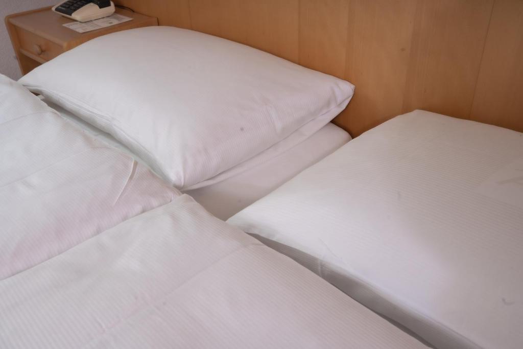 Postel nebo postele na pokoji v ubytování Hotel Alpenhof