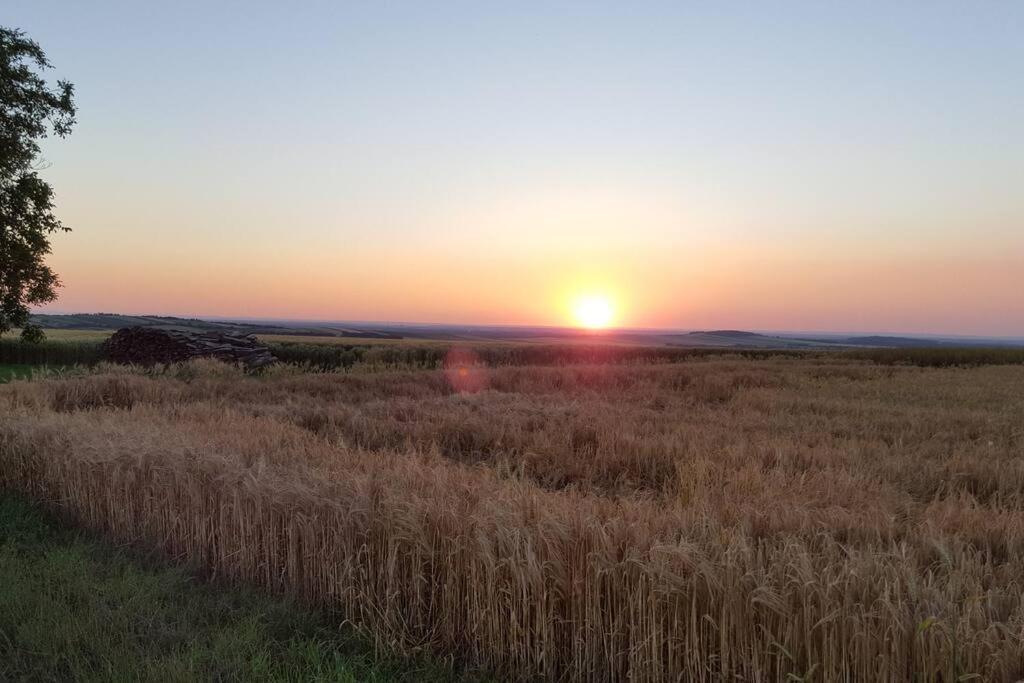 Pohľad na východ alebo západ slnka z dovolenkového domu alebo blízkeho okolia