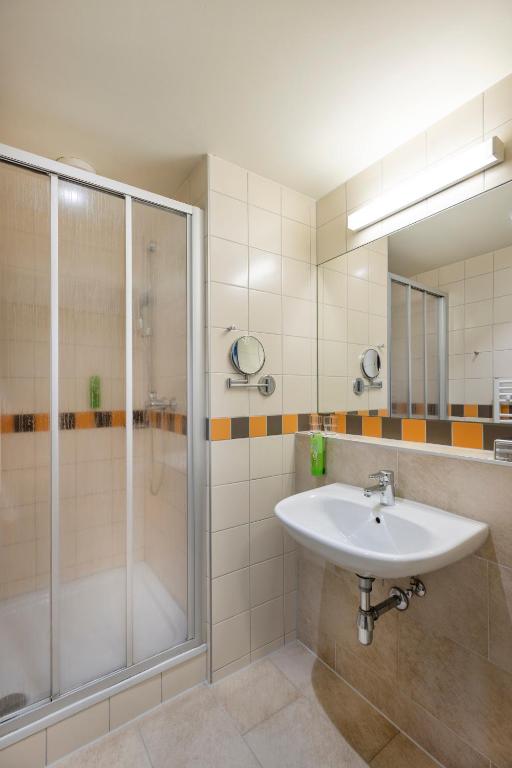 Koupelna v ubytování JUFA Hotel Spital am Pyhrn