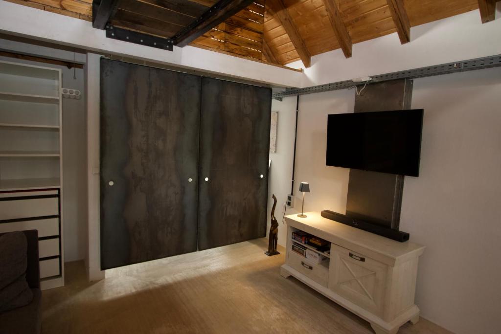 TV a/nebo společenská místnost v ubytování Mini-Loft in schöner Voreifel