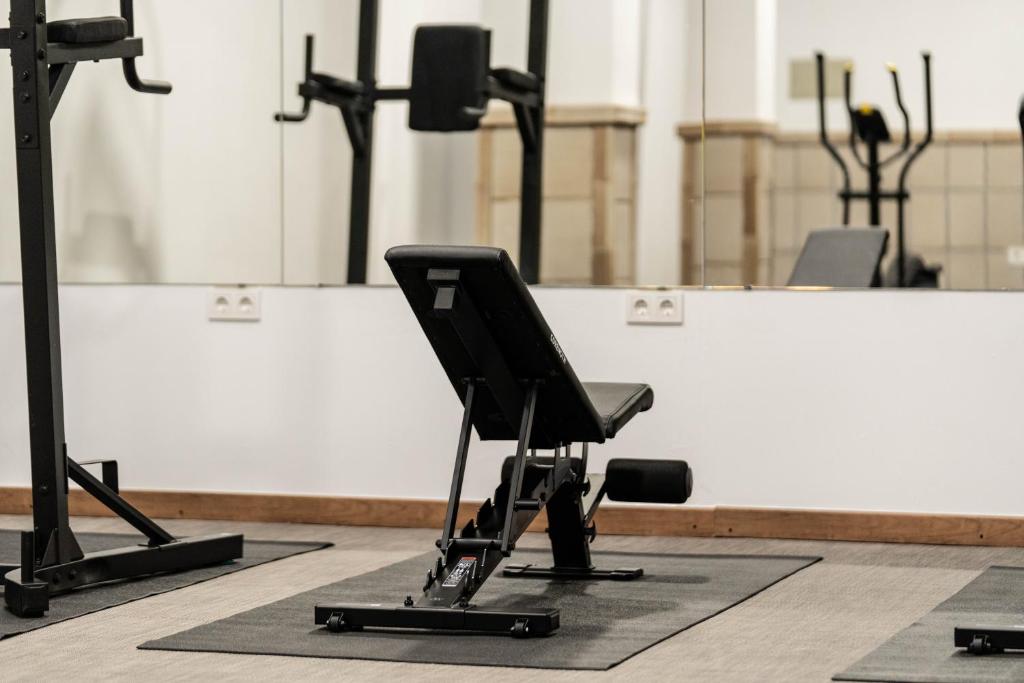 The fitness centre and/or fitness facilities at Hotel Finca Los Abetos