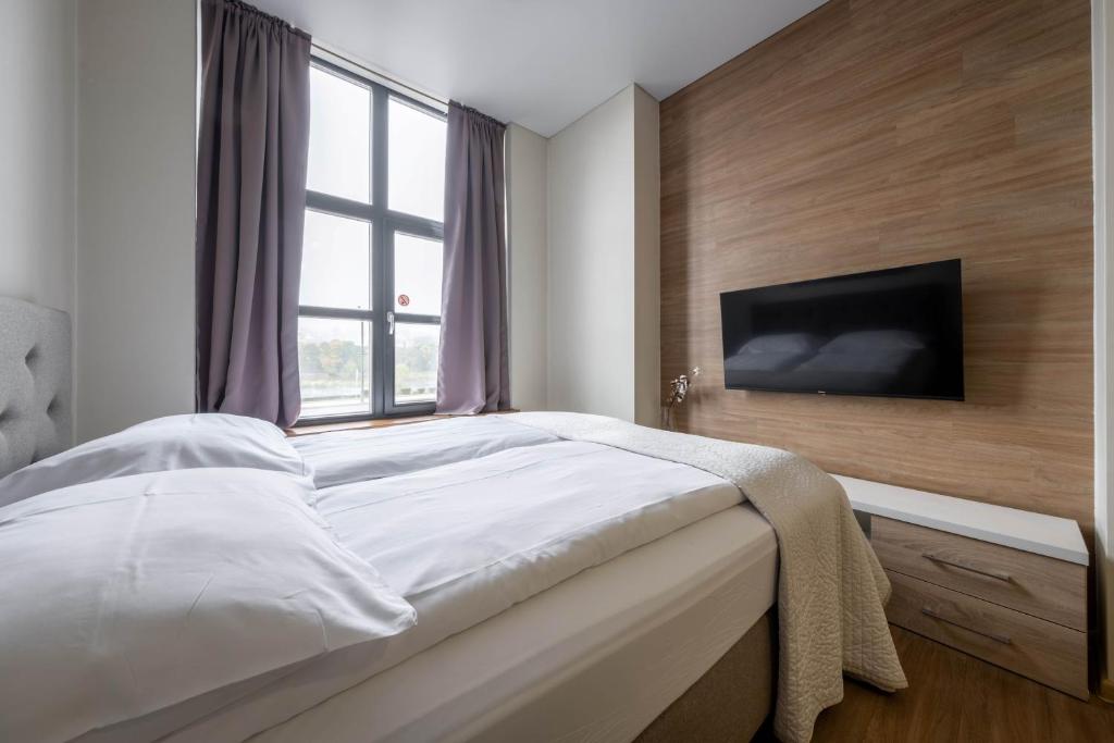 King Mindaugas Apartments - Studio With Sofa Bed And A River View
