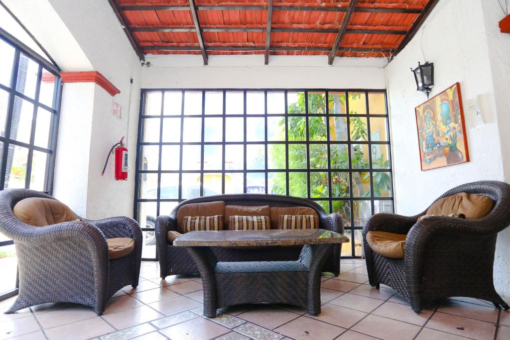 Posezení v ubytování Hotel Hacienda Cancun