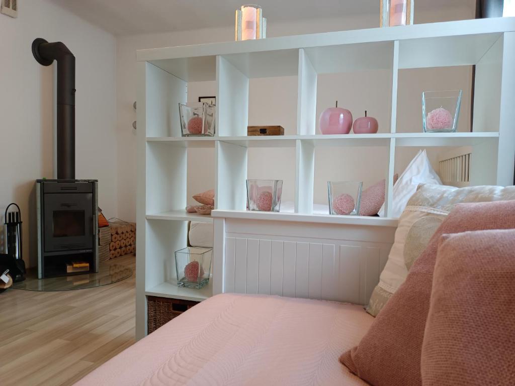TV a/nebo společenská místnost v ubytování Ferienwohnung Strohblume