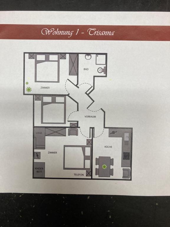 Půdorys ubytování Garni Apart Wallamotta Silvretta Card Premium Betrieb