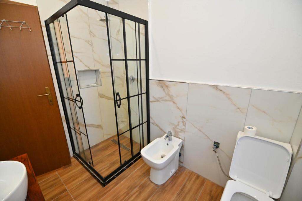 Koupelna v ubytování Hotel Globo