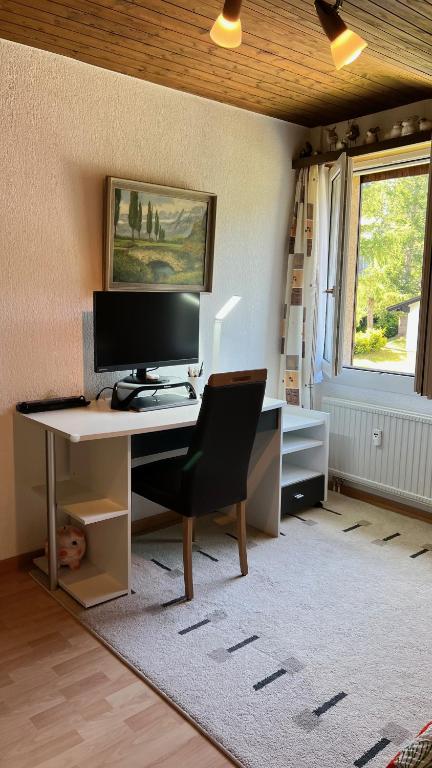 TV a/nebo společenská místnost v ubytování Alpenblick Loft neben Skilift in Amden Arvenbüel