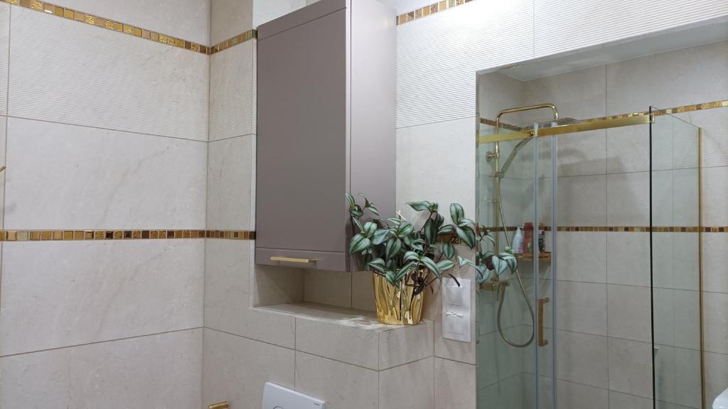 Koupelna v ubytování Apartament MAX